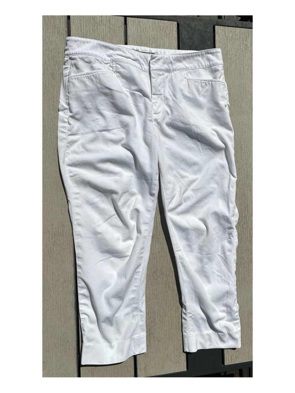 Chaps Women’s White Cotton Cropped Pants Size 10